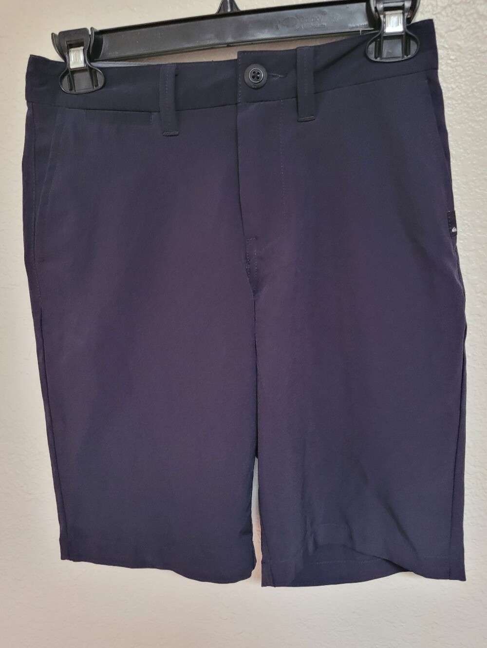 Quiksilver Boy's Black Flat-Front Amphibian Shorts